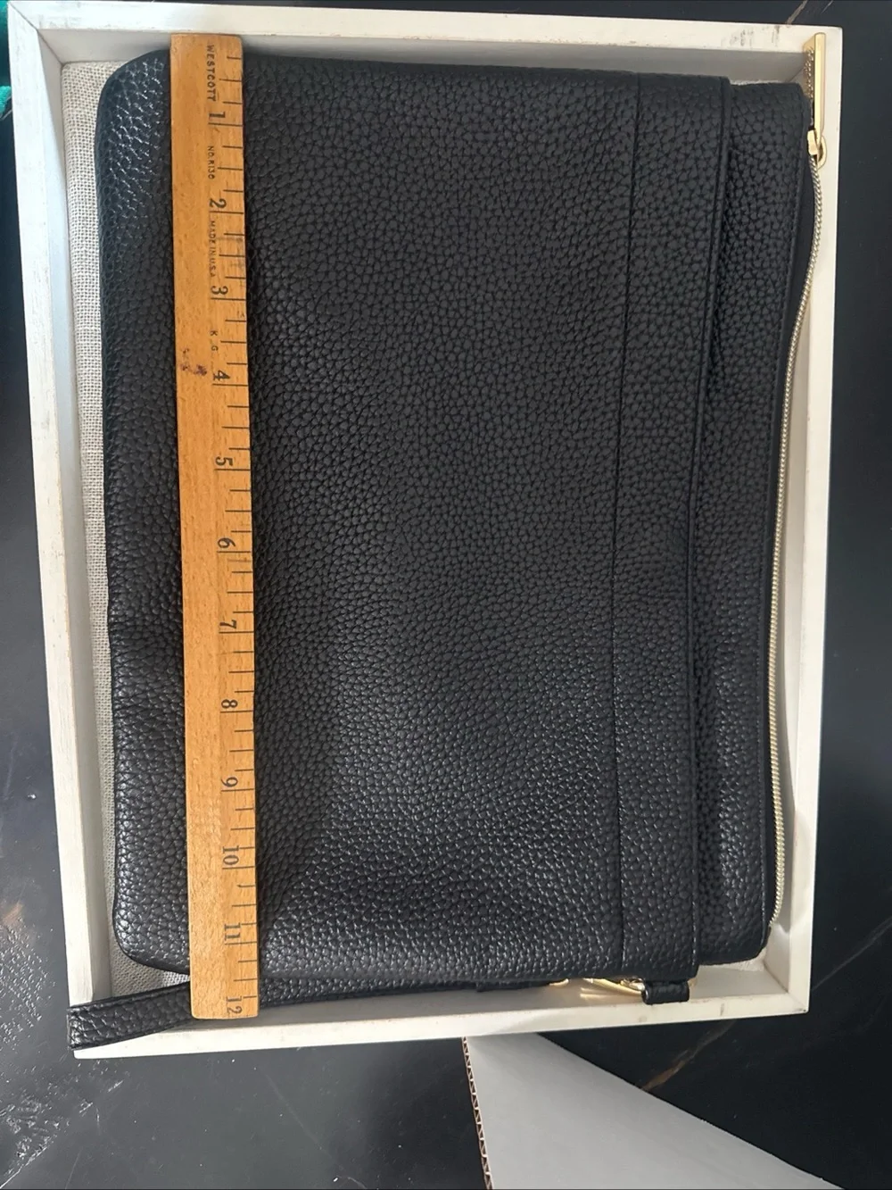 Itzy Bitzy Dialer Bag Clutch Black Pebble Wristlet